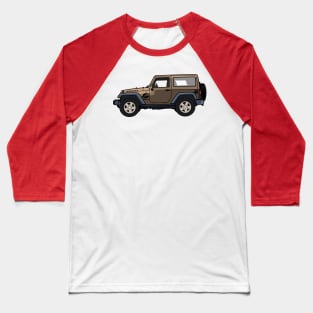 Jeep Wrangler Rubicon 2-door Brown Baseball T-Shirt